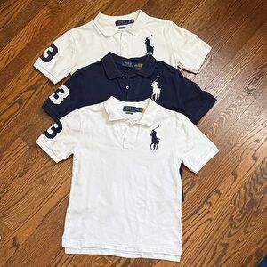 Polo by Ralph Lauren Kids' Classic White and Navy Polos